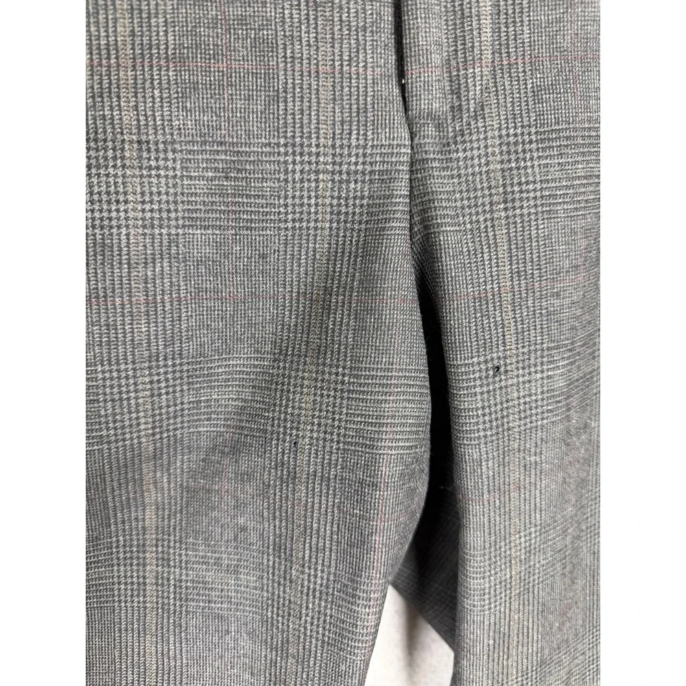 Brooks Brothers Mens 2 Piece Suit 40R 33x30.5 Grey Glen Plaid Pure Wool USA Made